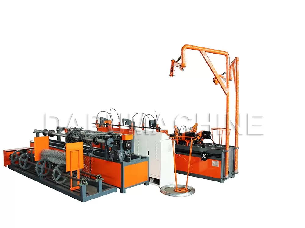 Chain link fence machine